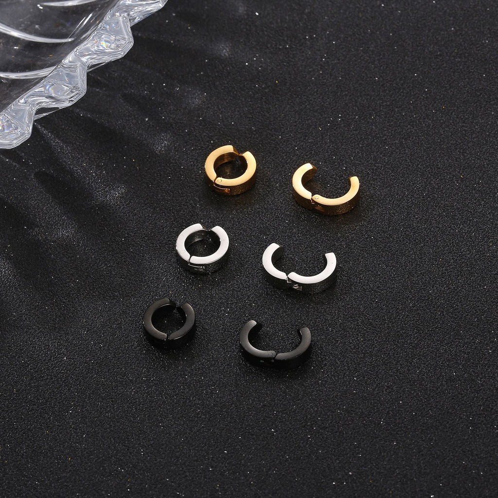 Premium Pierceless Stainless Steel clip on Earrings for Men Women Hypoallergenic 6-12mm 